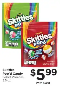 Smith's Skittles Pop'd Candy offer
