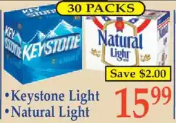 Market Basket Keystone Light, Natural Light offer