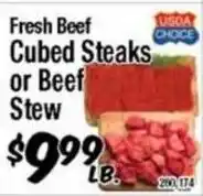 Western Beef Fresh Beef Cubed Steaks or Beef Stew offer