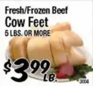 Western Beef Fresh/Frozen Beef Cow Feet offer