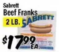 Western Beef Sabrett beef franks offer