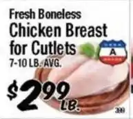 Western Beef Fresh Boneless Chicken Breast for Cutlets offer