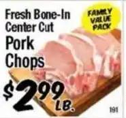 Western Beef Fresh Bone-In Center Cut Pork Chops offer
