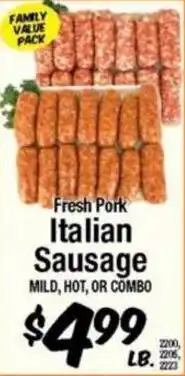 Western Beef Fresh Pork Italian Sausage offer