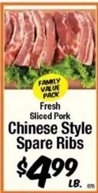 Western Beef Fresh Sliced Pork Chinese Style Spare Ribs offer