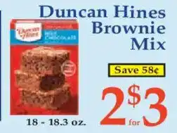 Market Basket Duncan Hines brownie mix offer