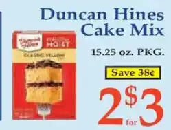 Market Basket Duncan Hines cake mix offer
