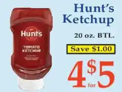 Market Basket Hunt's ketchup offer