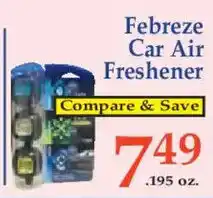 Market Basket Febreze car air freshener offer