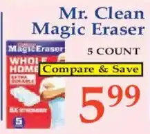 Market Basket Mr. Clean magic eraser offer