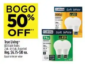 Dollar General True Living LED Light Bulbs offer