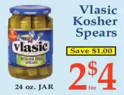 Market Basket Vlasic Kosher Spears offer
