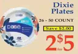 Market Basket Dixie plates offer