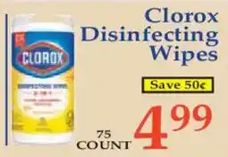 Market Basket Clorox disinfecting wipes offer