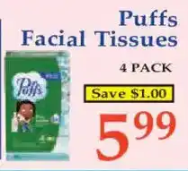 Market Basket Puffs facial tissues offer