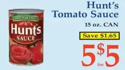 Market Basket Hunt's Tomato Sauce offer