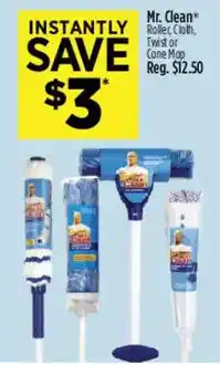 Dollar General Mr. Clean Roller, Cloth, Twist or Cone Mop offer