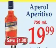 Market Basket Aperol Aperitivo offer