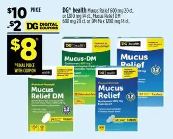 Dollar General DG health Mucus Relief offer