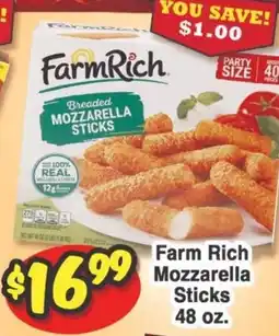 Western Beef Farm Rich Mozzarella Sticks offer