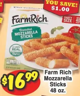 Western Beef Farm Rich Mozzarella Sticks offer