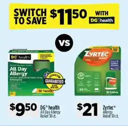 Dollar General Dg health All Day Allergy offer