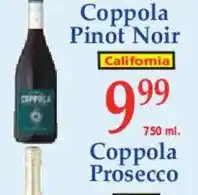 Market Basket Coppola Pinot Noir offer