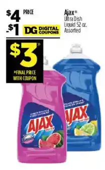 Dollar General Ajax ultra dish liquid offer