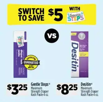 Dollar General Gentle Steps Maximum Strength Diaper Rash Paste offer
