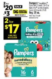 Dollar General Pampers swaddlers super soft diapers offer