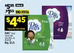 Dollar General Puffs facial tissue cube offer