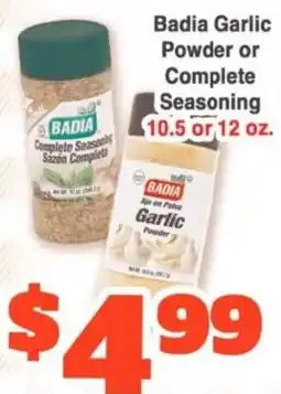 Western Beef Badia garlic powder or complete seasoning offer