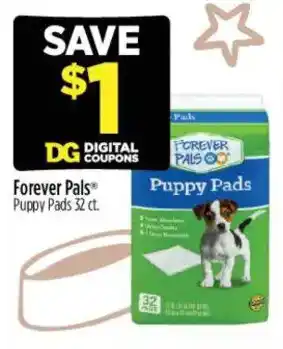 Dollar General Forever Pals Puppy Pads offer