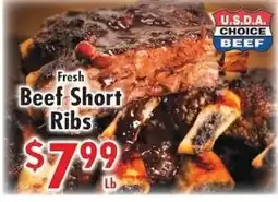 Ideal Food Basket U.S.D.A. Choice Beef Fresh Beef Short Ribs offer