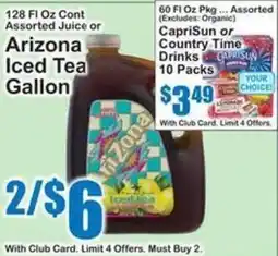 SuperFresh Arizona Iced Tea offer