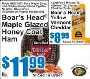 SuperFresh Boar's Head Maple Glazed Honey Coat Ham offer
