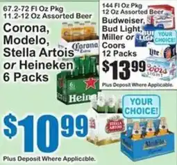 SuperFresh Corona, Modelo, Stella Artois or Heineken 6 Packs offer