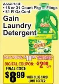 SuperFresh Gain laundry detergent offer