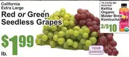 SuperFresh California extra large red or green seedless grapes offer