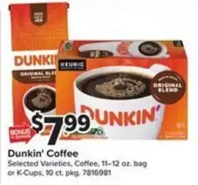 Giant Food Dunkin' Coffee offer