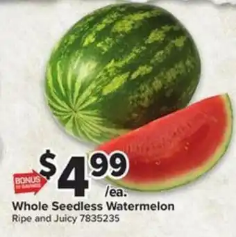 Giant Food Whole Seedless Watermelon offer