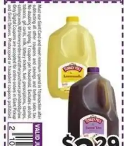 Giant Food Turkey Hill Lemonade offer