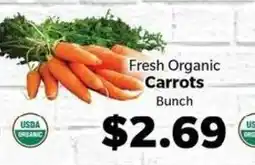 Living Fresh Market Fresh Organic Carrots Bunch offer
