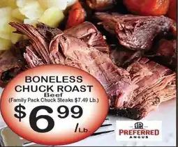 Foodland Preferred Angus Boneless Chuck Roast Beef offer
