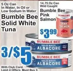 SuperFresh Bumble Bee solid white albacore offer