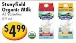 Ideal Food Basket Stonyfield Organic Milk offer