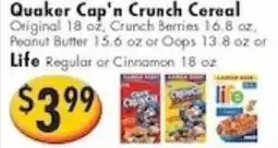 Ideal Food Basket Quaker Cap'n Crunch Cereal offer
