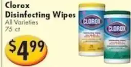 Ideal Food Basket Clorox disinfecting wipes offer