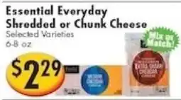 Ideal Food Basket Essential Everyday Shredded or Chunk Cheese offer