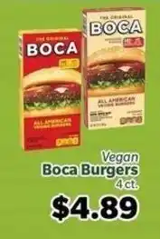 Living Fresh Market Vegan Boca Burgers offer